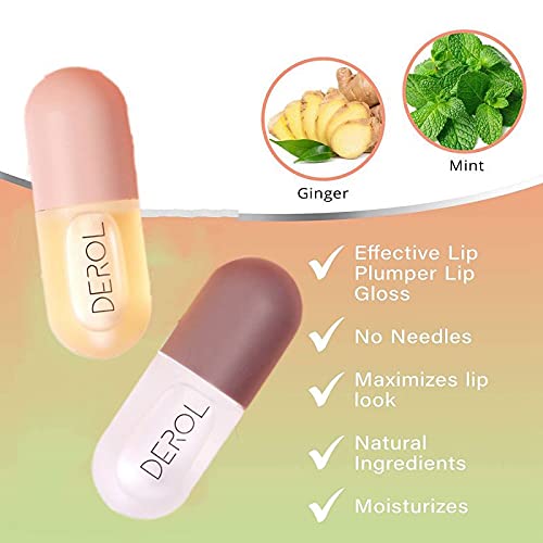 Lip Plumper,Derol Lip Plumper by NVYUE,Natural Fuller(2PCS)