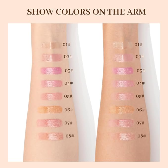 4 Colors Fat Lip Oil Drip,Lip Oil Lip Glaze Hydrating Lip Glow Oil Big Brush Head Moisturizing Lip Gloss,Shiny Transparent Lip Gloss Plumping,Clear Tint Shiny and Vegan,Moisturizing Non-Sticky (SET B)