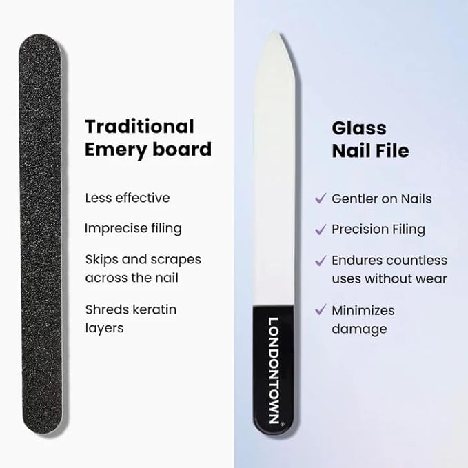 LONDONTOWN Black Glass Nail File, 0.48 oz (Pack of 1)