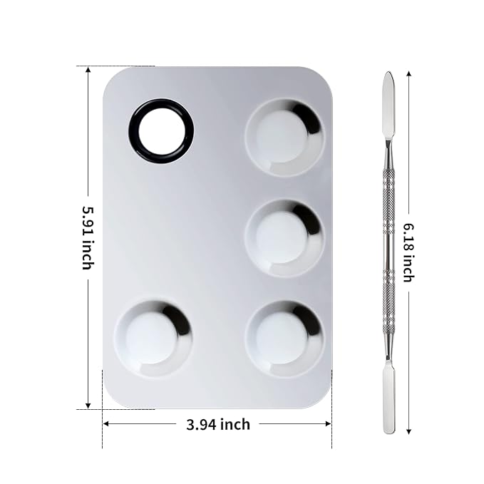 Upgrade Mixing Makeup Palette, Stainless Steel Cosmetic Palette