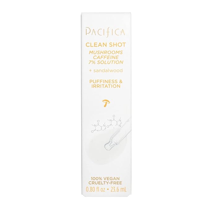 Face Serum by Pacifica - Clean Shot Hyaluronic Acid 5% Solution with Rose, Jasmine & Peony – Hydrating Facial Serum for All Skin Types, Vegan & Cruelty-Free, 0.8 oz