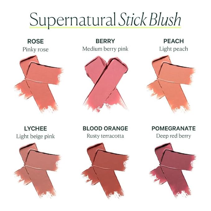 Well People Supernatural Stick Multi-Use Blush, Creamy, Hydrating Blush Stick For A Pop Of Color, Use For Cheeks & Lips, Vegan & Cruelty-free, Lychee