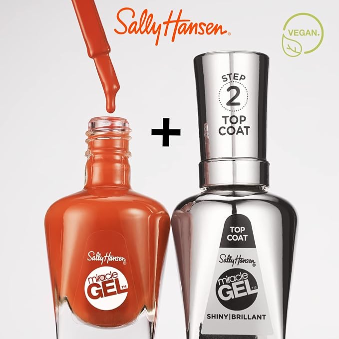 Sally Hansen Miracle Gel Nail Polish, A Hot Minute, 0.5 fl oz (Pack of 2)