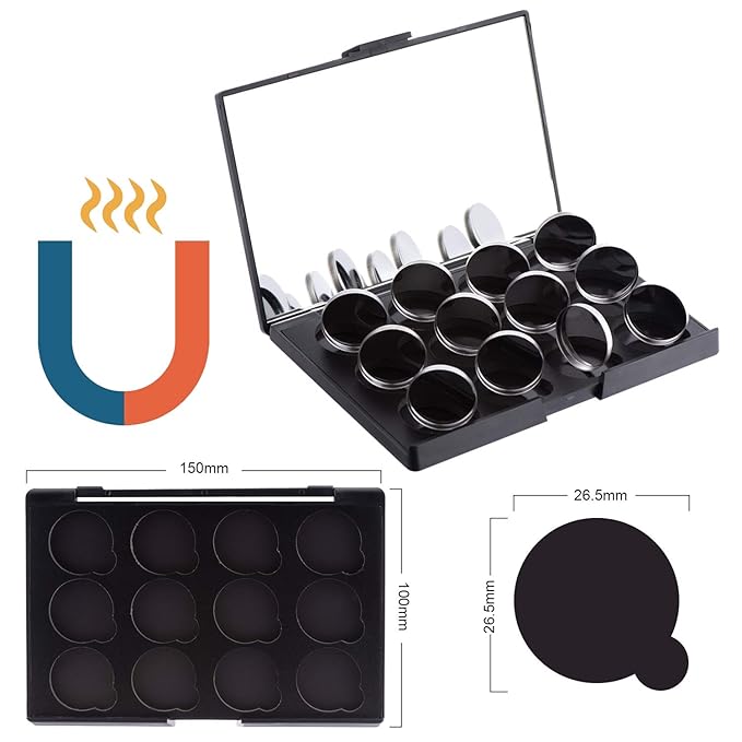 Empty Magnetic Eyeshadow Makeup Palette with Mirror