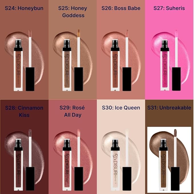 Pack of 3 Shimmer Lip Gloss for Girls & Women โ Non-Sticky Lip Glosses 2.1 FL Oz Total (0.7 FL Oz Each) - High Shine Lip Gloss - Cruelty Free - (Cold Crush Collection)