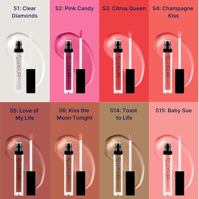 Pack of 3 Shimmer Lip Gloss for Girls & Women โ Non-Sticky Lip Glosses 2.1 FL Oz Total (0.7 FL Oz Each) - High Shine Lip Gloss - Cruelty Free - (Cold Crush Collection)