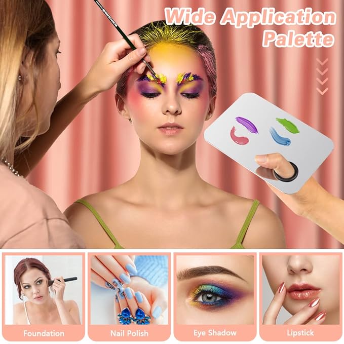 6PCS Makeup Mixing Palette, Stainless Steel Cosmetic Makeup