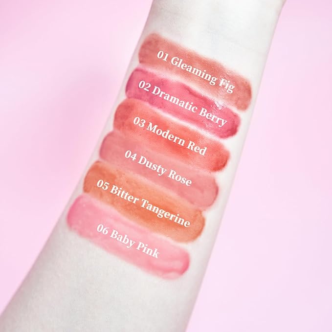 Glow Lips 01 Gleaming Fig, Lip Plumper, Long Lasting, Moisture, Glow