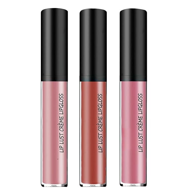 12 Color Cream Lip Gloss, 12 Colors Cream Texture Lipstick Waterproof, Long-Lasting Moisturizing Velvet Lip Gloss,Waterproof Lip Gloss Moisturising Liquid Lipstick(#3#5#12,3pcs)