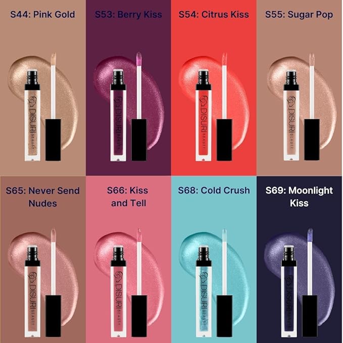 Pack of 3 Shimmer Lip Gloss for Girls & Women โ Non-Sticky Lip Glosses 2.1 FL Oz Total (0.7 FL Oz Each) - High Shine Lip Gloss - Cruelty Free - (Cold Crush Collection)
