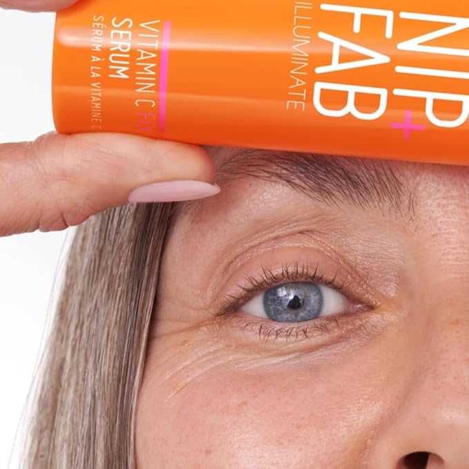 Nip + Fab Vitamin C Fix Serum for Face with Carrot Oil and Acai Berry Extract, Antioxidant for Skin Brightening and Toning, 1.7 Fl Oz