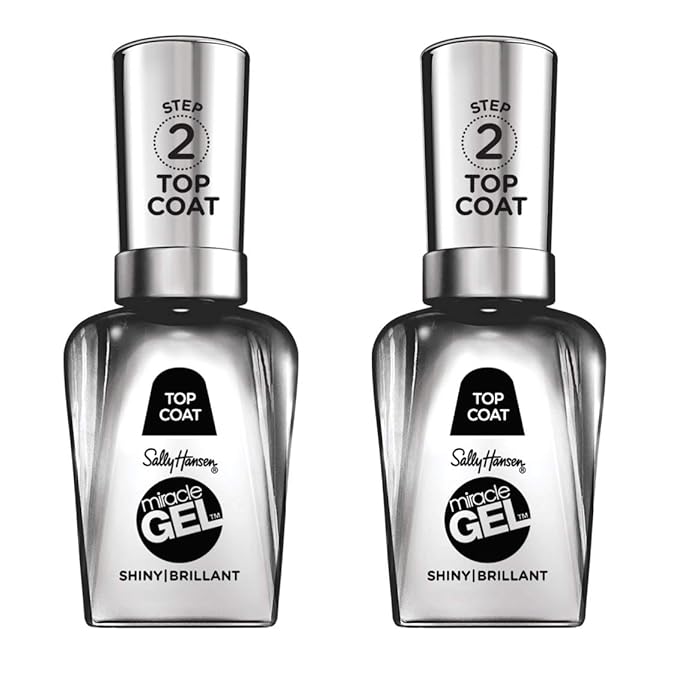 Sally Hansen Miracle Gel™, Clear Top Coat 101, Long Lasting, Gel-Like Formula, No UV Lamp Needed, Clear Nail Polish