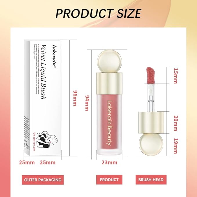 Liquid Blush For Cheeks, Soft Velvet Cream Blush Makeup (2#)