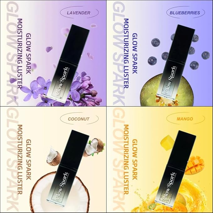 Lip Glow Oil for Radiant, Fuller Lips. Luxurious Hydration & All-Day Moisture for Lip Elegance (Vanilla)