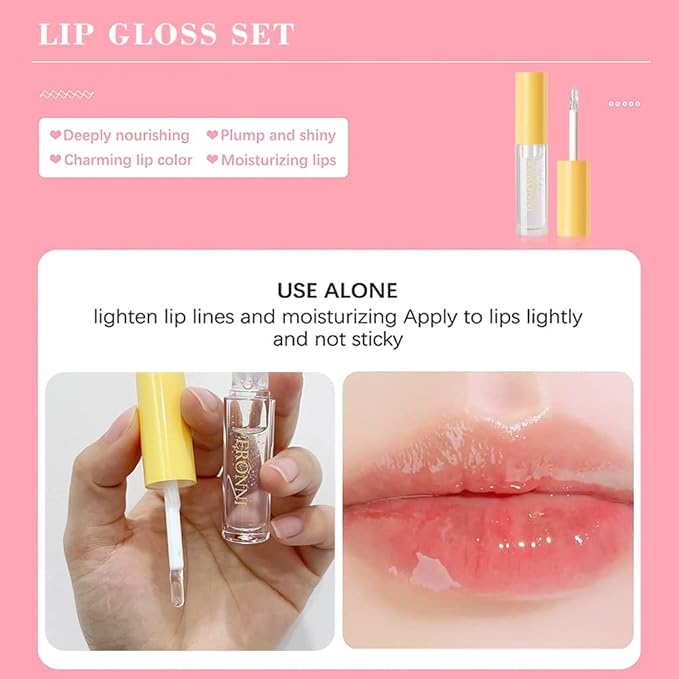VERONNI 6 Colors Lip Tinted Stain Set,Hydrating