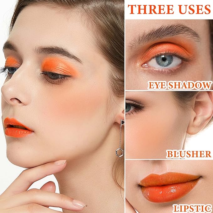 Cream Blush Stick,Blush Stick for Cheeks with Contour Citrus Pink)