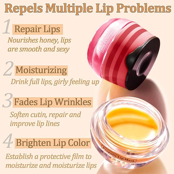 Honey Lip Balm Pot, 4 PCS