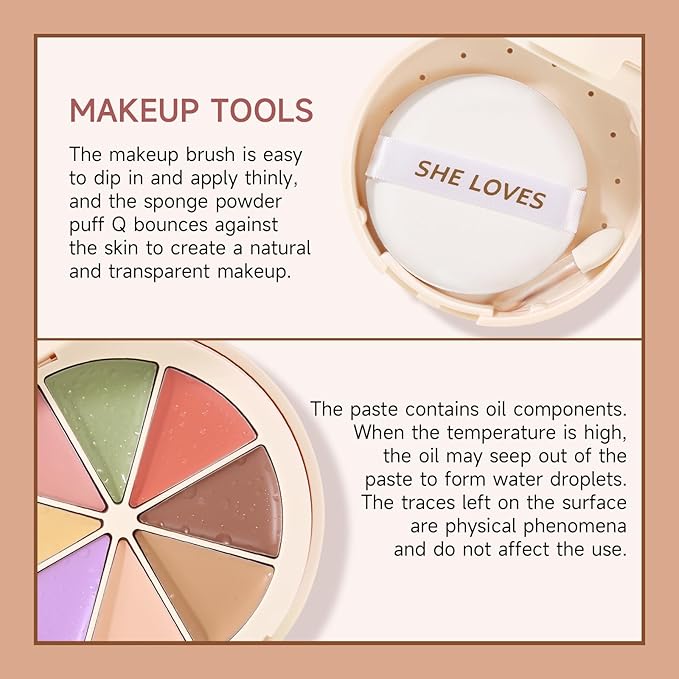 Professional Makeup Cream Contour Palette, Joyeee 8 Colours