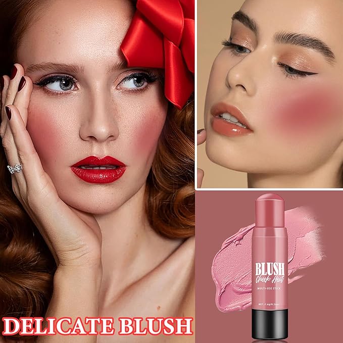 Cream Blush Stick Makeup,Blush Stick for All Skin & Eyes(#102)