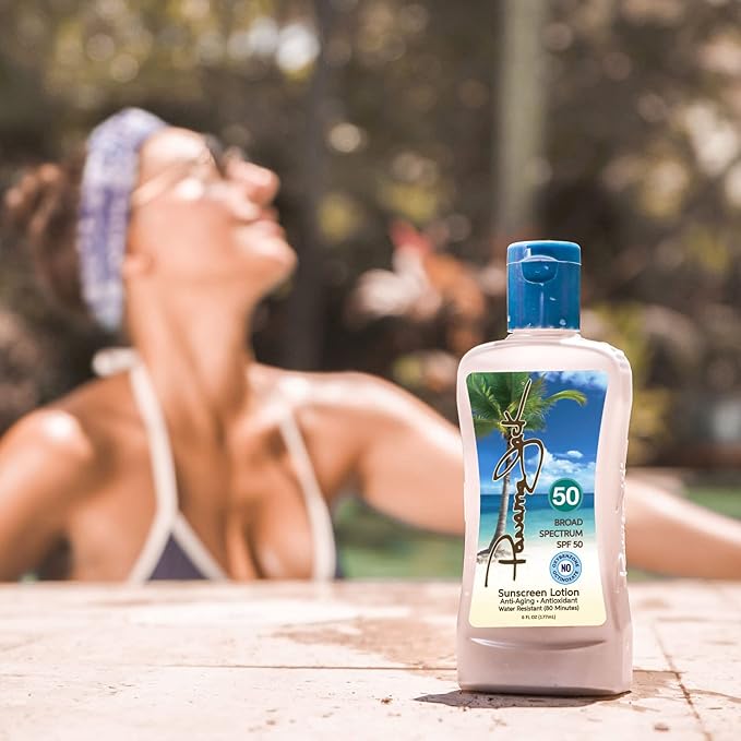 Panama Jack Sunscreen Suntan Lotion - SPF 50, Broad Spectrum UVA/UVB Protection, PABA, Paraben, Gluten & Cruelty Free, Water Resistant (80 Minutes), 6 FL OZ