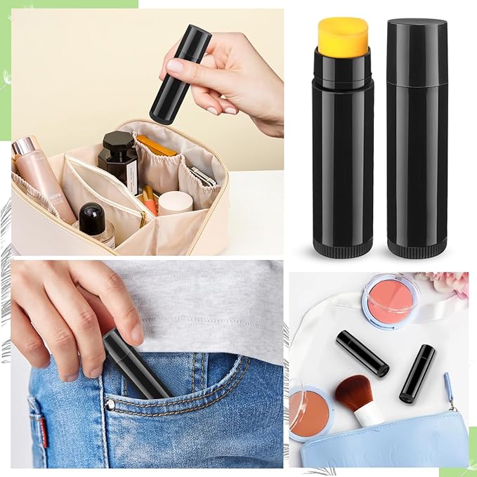 100 Pcs 5.5ml Bulk Empty Lip (black)