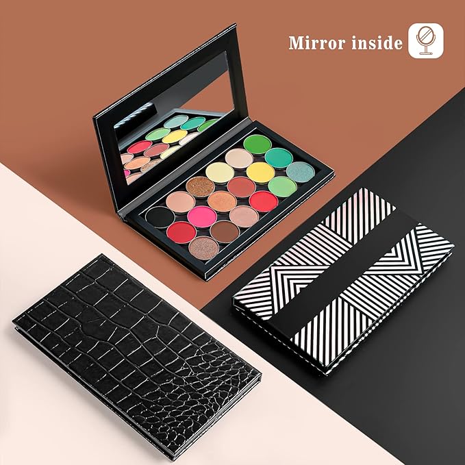 Lolalet 2 Pack Magnetic Makeup Palettes, Empty Magnetic