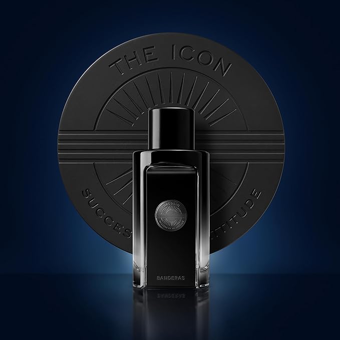Antonio Banderas Bandera Perfumes - The Icon - Eau de Parfum for Men - Long Lasting - Virile, Elegant, Trendy and Sexy Scent - Wood, Amber, and Sandalwood Notes - Ideal for Special Events - 6.8 Fl Oz