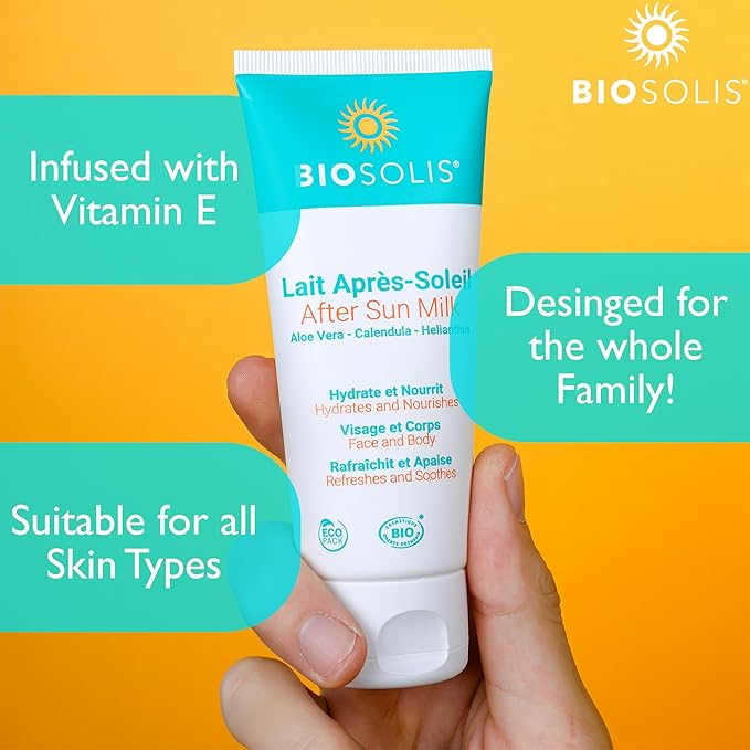 After Sun Milk - Softens and Calms Your Skin After Sun Exposure - Soothes and Refreshes Your Face and Body - Creamy and Penetrates the Skin Easily - Ideal for the Whole Family - 3.4 oz