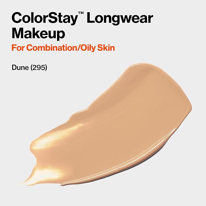 Revlon Liquid Foundation, ColorStay Face Makeup for Combination Dune (295), 1.0 oz