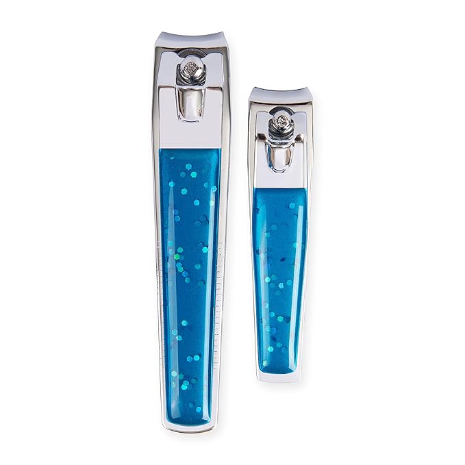TRIM Azure Collection Clipper Set – Precision-Ground Cutting Edges for Clean, Even Cuts – Convenient and Easy to Use – Perfect for at-Home Manicures and Pedicures – Carbon Steel