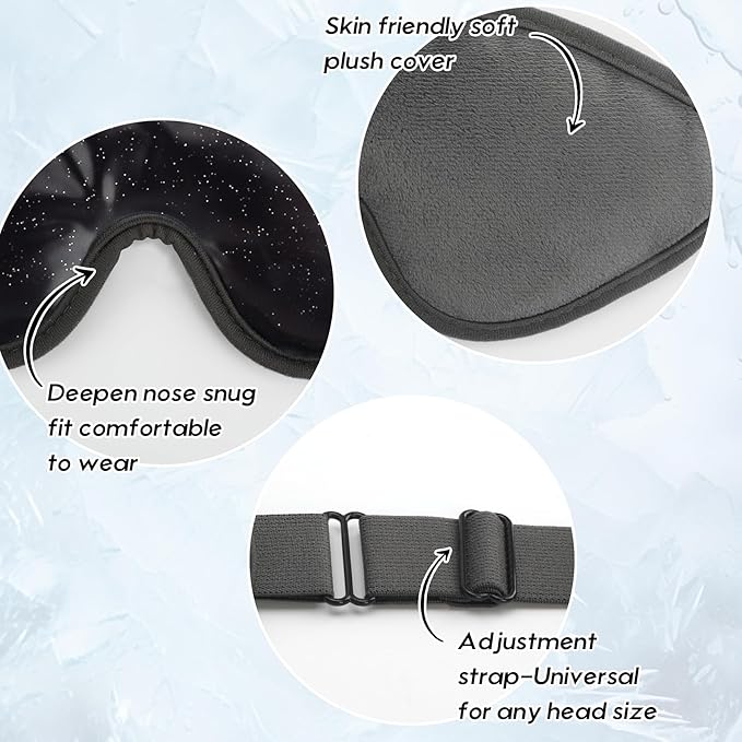 Cooling eye mask, gel eye