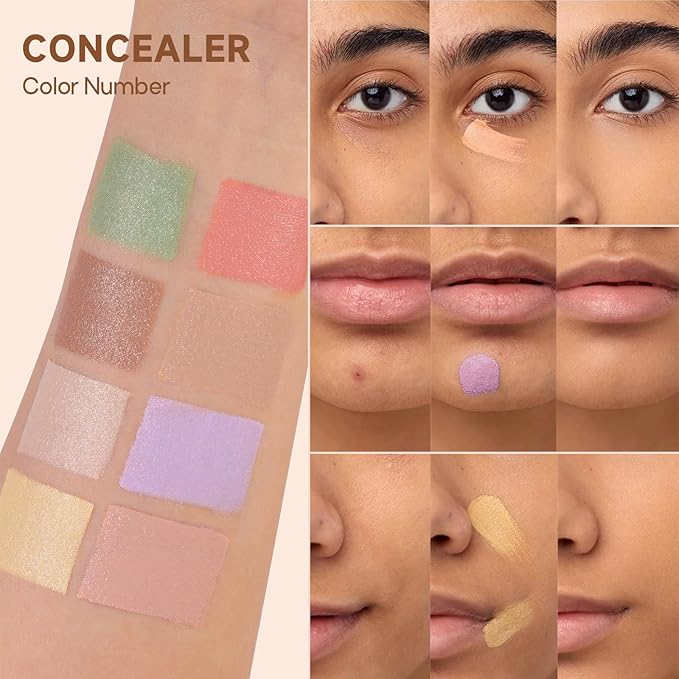 Professional Makeup Cream Contour Palette, Joyeee 8 Colours