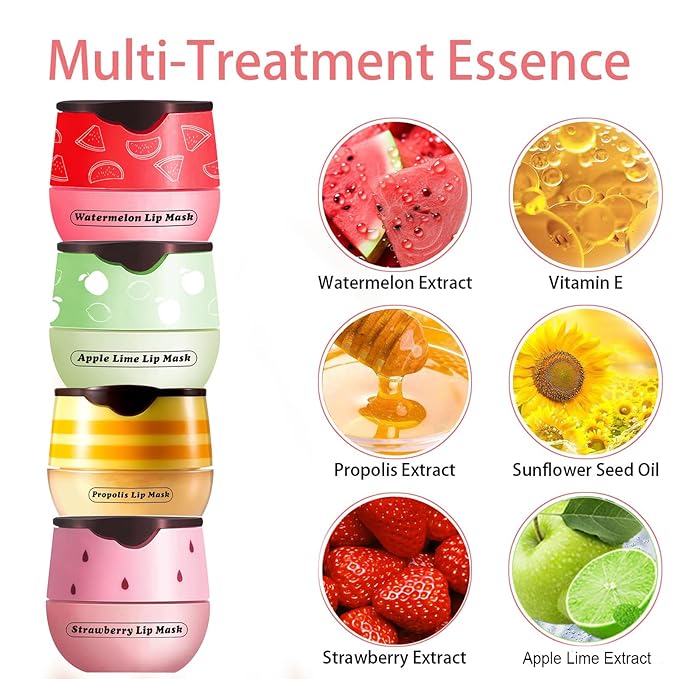 Honey Lip Balm Pot, 3 Pcs Exfoliator