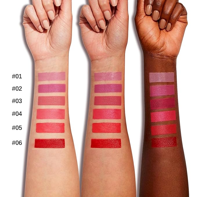 6pcs Matte Lip Gloss Set for Women,Highly Pigmented Velvet Lip Stain,Long Lasting,Waterproof Lip Makeup,Nude,Brown