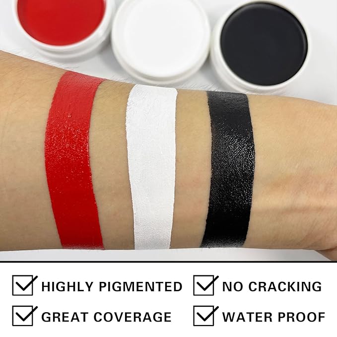 White Face Body Paint Halloween Cosplay Clown Zombie