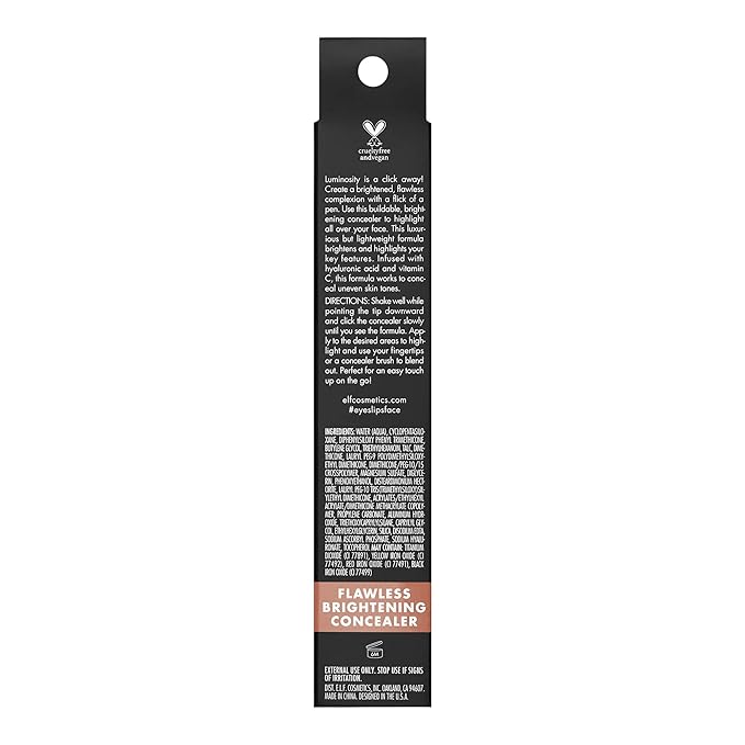 e.l.f. Flawless Brightening Concealer, Illuminating & Highlighting Face Fl Oz