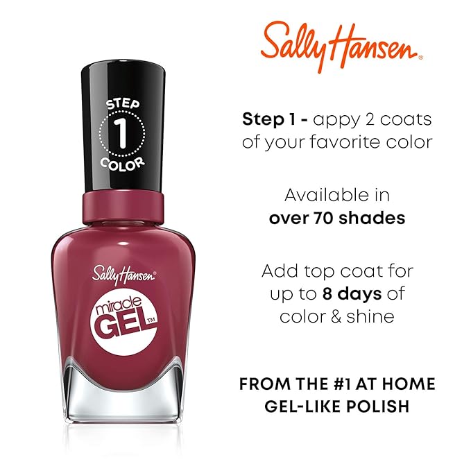 Sally Hansen Miracle Gel Nail Polish, Shade Let's Get Digital, 0.5 Fl Oz (Pack of 2)