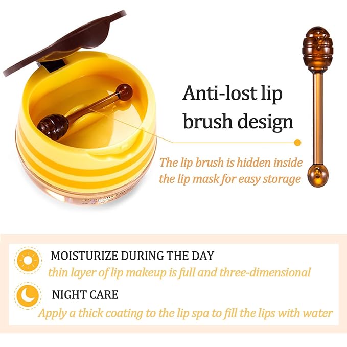 Honey Lip Balm Pot, 3 Pcs Exfoliator