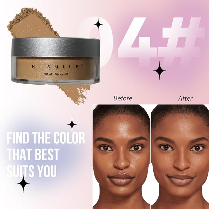 Loose Face Powder Setting Powder, Shimmer Glitter Loose