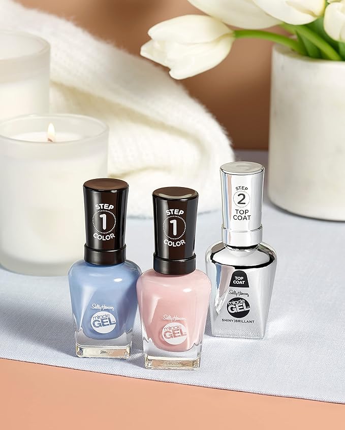 Sally Hansen Miracle Gel™, Cozy Chic Comfy Co-sea, Long Lasting, Gel-Like Formula, No UV Lamp Needed, Blue Nail Polish