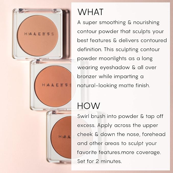 HALEYS Re-sculpt Smoothing Contour Powder (Medium) Lightweight, Non-Caking,