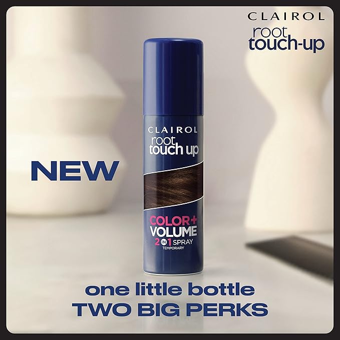 Clairol Root Touch-Up Color + Volume 2-in-1 Temporary Spray, Dark to Medium Blonde Hair Color, Pack of 1