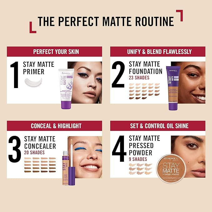 Rimmel London Stay Matte - 120 Vanilla - Free Radicals, 0.23oz