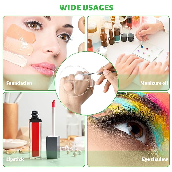 2 Pieces Hand Makeup Mixing Palette Handheld Palette