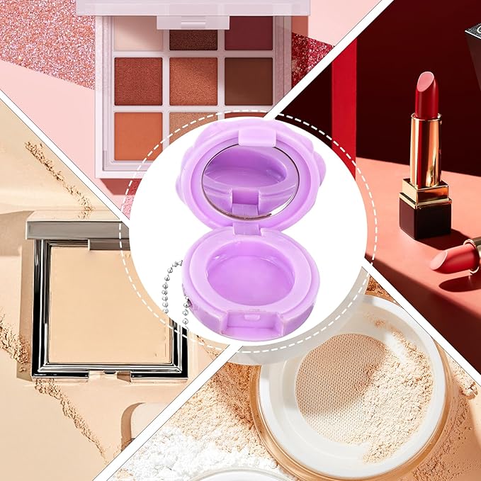 FRCOLOR Empty Makeup Compact 4Pcs Rose Shaped Lipstick