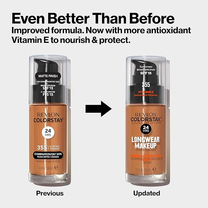 Revlon Liquid Foundation, ColorStay Face Makeup for Combination Java (620), 1.0 oz