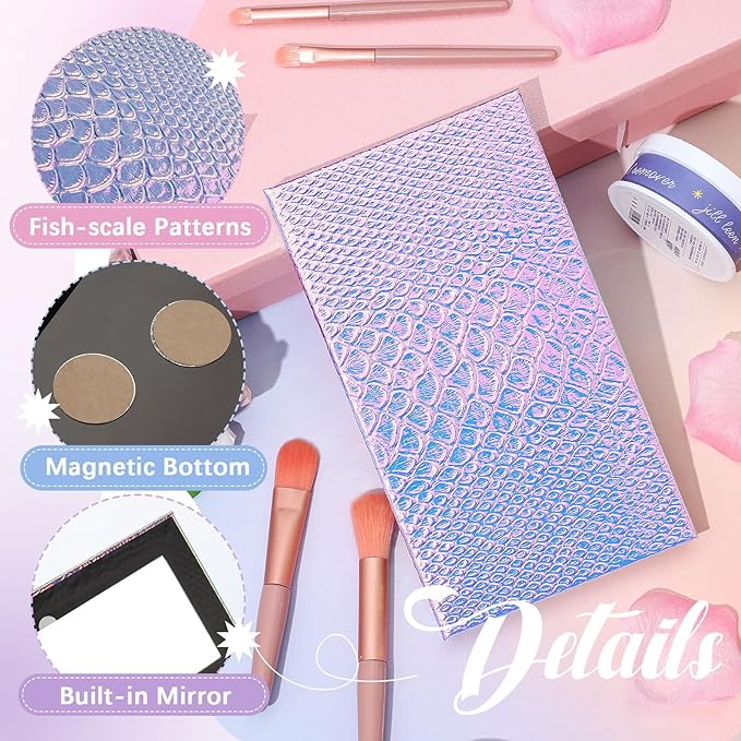 2 Pieces Magnetic Palette Mermaid Empty Palette