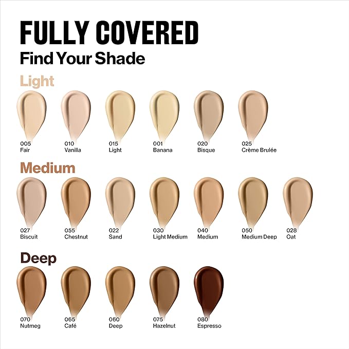 Revlon ColorStay Concealer, Longwearing Full Coverage Color Correcting Makeup, Vanilla, 0.21 fl oz