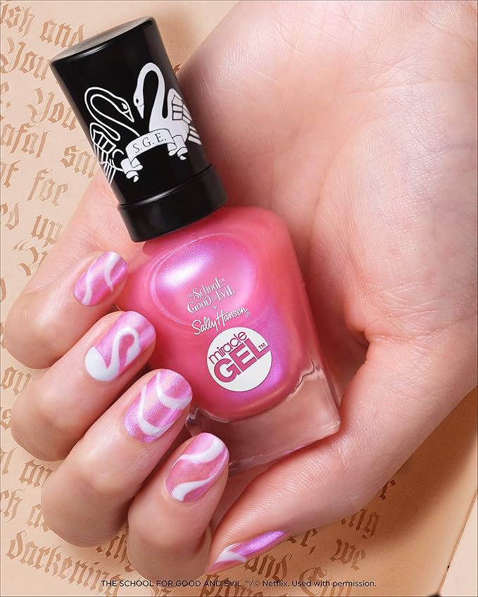Sally Hansen Miracle Gel™, The School for Good and Evil The Storian, Long Lasting, Gel-Like Formula, No UV Lamp Needed, Blue Nail Polish