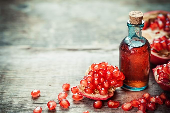 Pomegranate Seed Oil - 8 oz - Pure, Unrefined, Non GMO, Cold Pressed, Sweet Carrier Oil for Hair, Skin Nails Body Face DIY Soaps & More - Hydrate Nourish Replenish Moisturize - Packaging May Vary